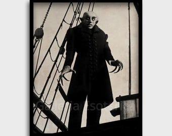 Nosferatu Vampire Print | Nosferatu Count Orlok Poster | Vintage Wall Art | Gothic Wall Art | Occult Print | Dark Academia Art