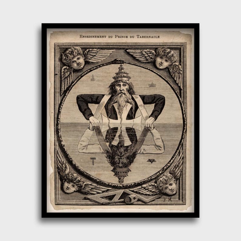 As Above So Below - Vintage Occult Esoteric Art, Hermeticism, Celestial Mechanics, Kybalion, Emerald Tablet, God, Magician, Poster Print Art