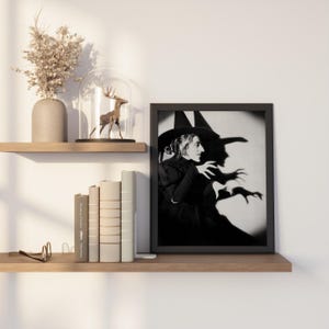 Wicked Witch Vintage Print | Wizard of Oz Art | Halloween Decor | Spooky Poster | Movie Poster | Wicked With of the West | Scary Witch Photo