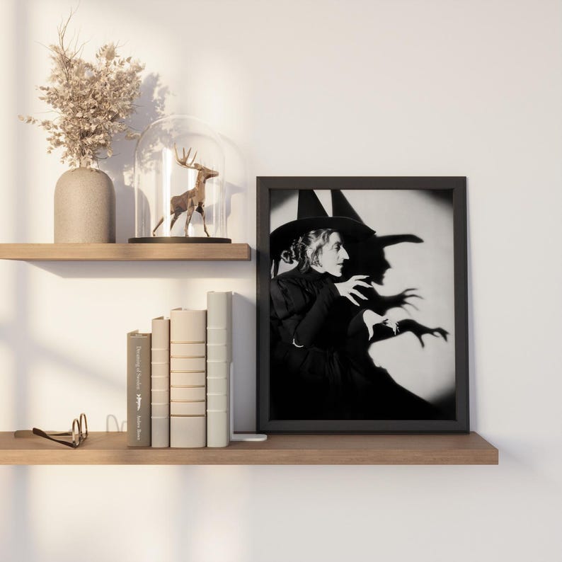 Wicked Witch Vintage Print | Wizard of Oz Art | Halloween Decor | Spooky Poster | Movie Poster | Wicked With of the West | Scary Witch Photo