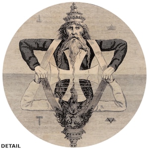 As Above So Below - Vintage Occult Esoteric Art, Hermeticism, Celestial Mechanics, Kybalion, Emerald Tablet, God, Magician, Poster Print Art