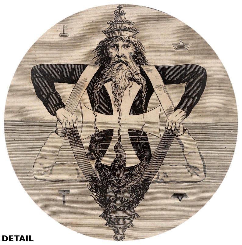 As Above So Below - Vintage Occult Esoteric Art, Hermeticism, Celestial Mechanics, Kybalion, Emerald Tablet, God, Magician, Poster Print Art