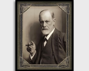 Sigmund Freud Vintage Portrait Photo | Psychoanalysis Wall Art | Psychology Print | Historic Wall Decor | Psychology Office Print