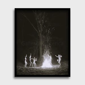 Naked Witches Dancing Print – Vintage Witchcraft Wall Art, Pagan Ritual Digital Download, Gothic Wicca Decor, Occult Printable | Occult Art