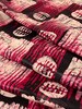 Nigerian Print Trible Fabric West African Batik, Abstract Motif Art Gallery Mod Fabric | Brown Red Cotton Ankara Fabric By The Yard 