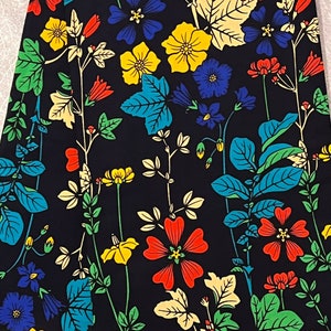 Floral African Print Fabric: Royal Blue Red Cotton Ankara Wax Fabric