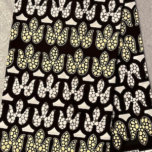 Yellow Brown Ankara Fabric: Angels African Print Cotton Fabric