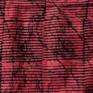 Pink and Black Stripes Handmade Adire Batik Fabric Nigerian Batik African Fabric, Dressmaking Fabric Sold By the Yard image 4