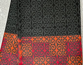 Black and Red  Geometrical Pattern patterns African Print Fabric, African Fabric, Ankara Fabric, African Wax Print, sold by the yard
