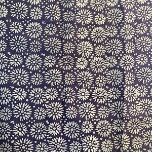 Purple Handmade Batik, African Adire Fabric, Traditional Handmade Quilt Fabric Purple Abstract Adire Fabric By Yard image 5