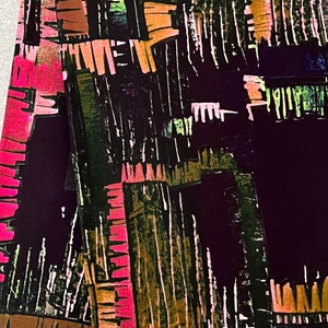 Tela con estampado abstracto africano: Algodón Ankara moderno cortado a medida.