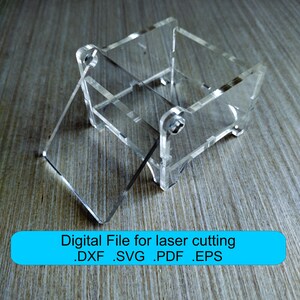 Archivo digital de caja de baratijas para corte por láser, archivos dxf, eps, pdf y svg
