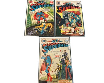 DC Comics Superman #257 #273 #275 Vintage 20 Cents Comics