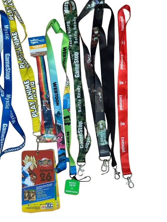 Video Game and Anime Lanyard (Rare and Vintage) Large… Gem
