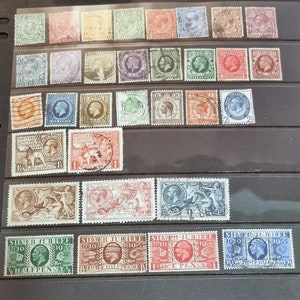 Colecciones de sellos antiguos del rey Jorge V de Gran Bretaña