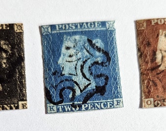GB 1840 Penny Black Original Stamps