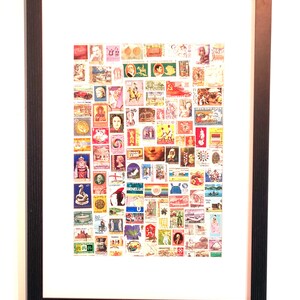 WW Länder Briefmarke Collage Rahmen