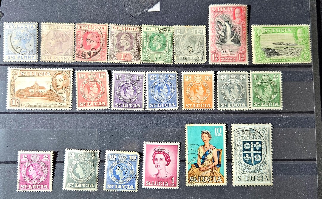 British Commonwealth Vintage St Lucia Stamps - Etsy