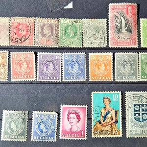 British Commonwealth vintage St Lucia stamps