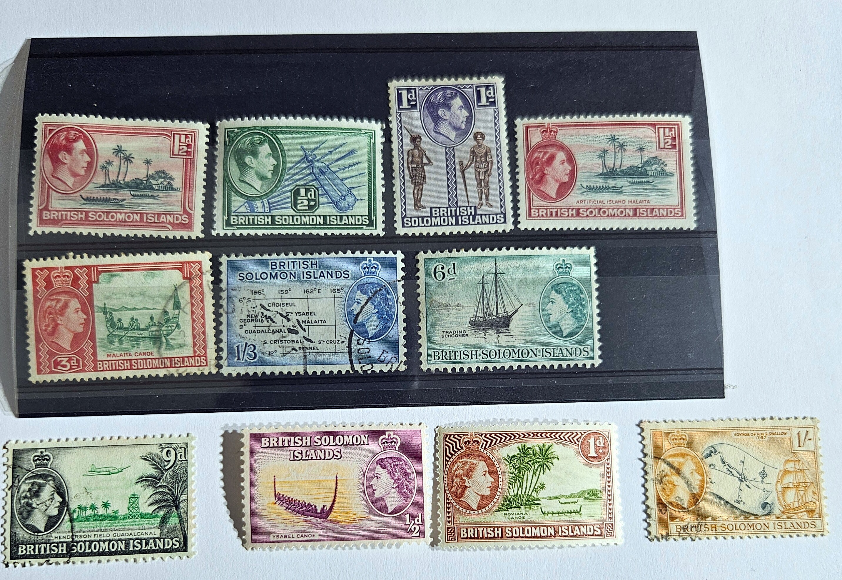 普通切手（イギリス領ソロモン諸島 1939年） イギリス領ソロモン諸島のヴィンテージ切手 - Etsy 日本