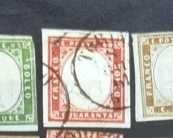 Vintage Sardinia stamps (part of Italy)