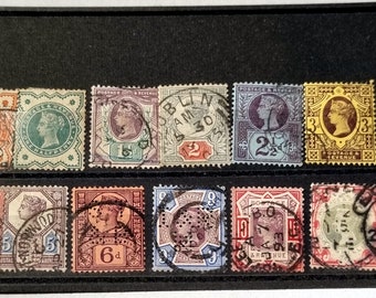 Vintage Queen Victoria Jubilee stamp sets