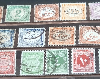 エジプト切手8枚。エジプト切手コレクション（1960年代～1970年代頃