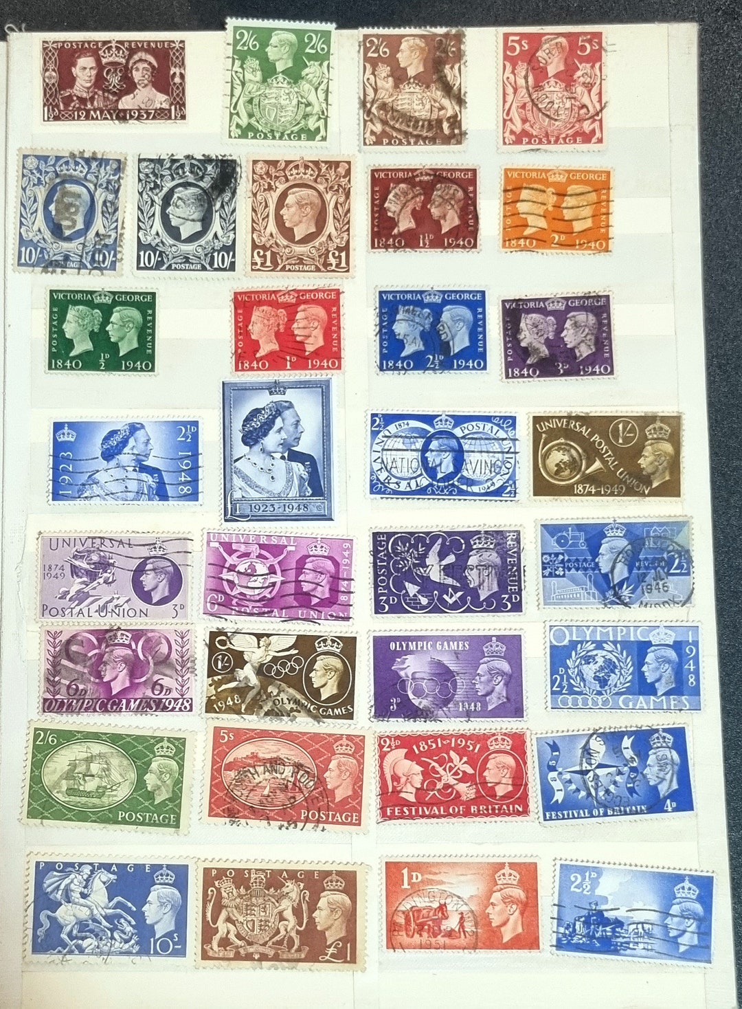 Vintage GB King VI Stamp Collections Etsy