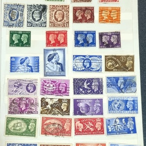 Vintage GB King George VI Stamp collections