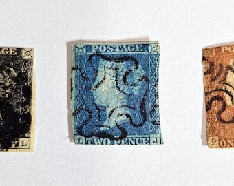 GB 1840 Penny Black Original Stamps