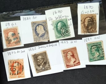 timbres américains vintage 1860 plus