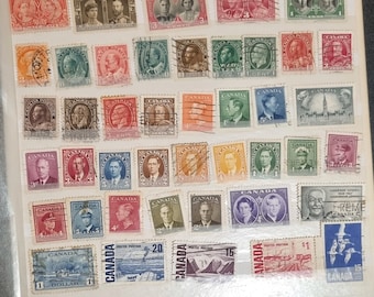 Vintage Canada Stamp Collection: Starter Philatelist Set