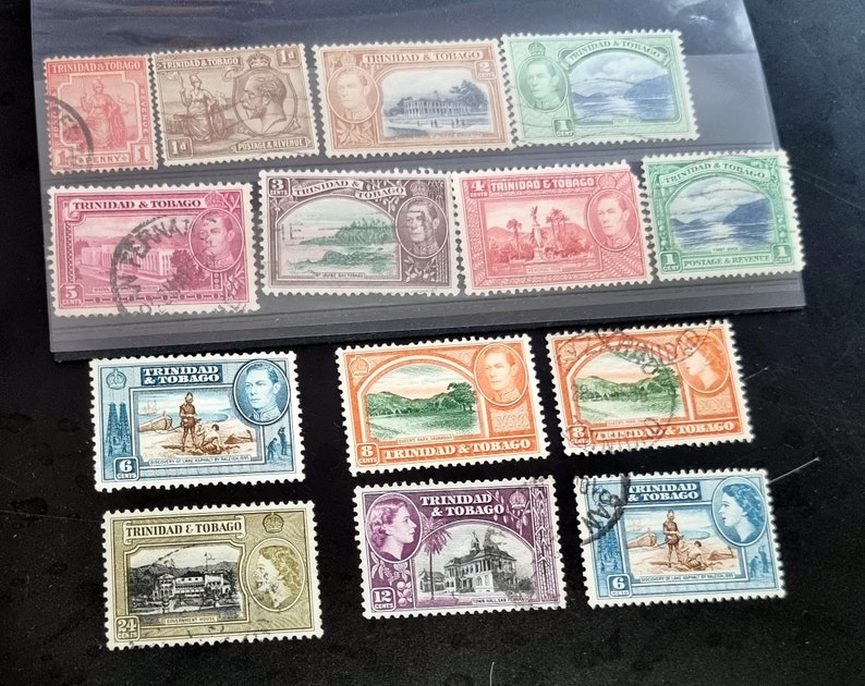 Vintage Trinidad and Tobago Stamps Etsy