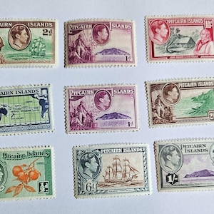 British Commonwealth vintage Pitcairn Islands stamps