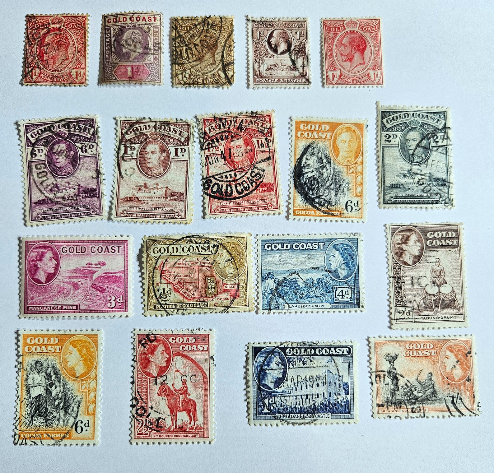 British Commonwealth Vintage Gold Coast Stamps - Etsy