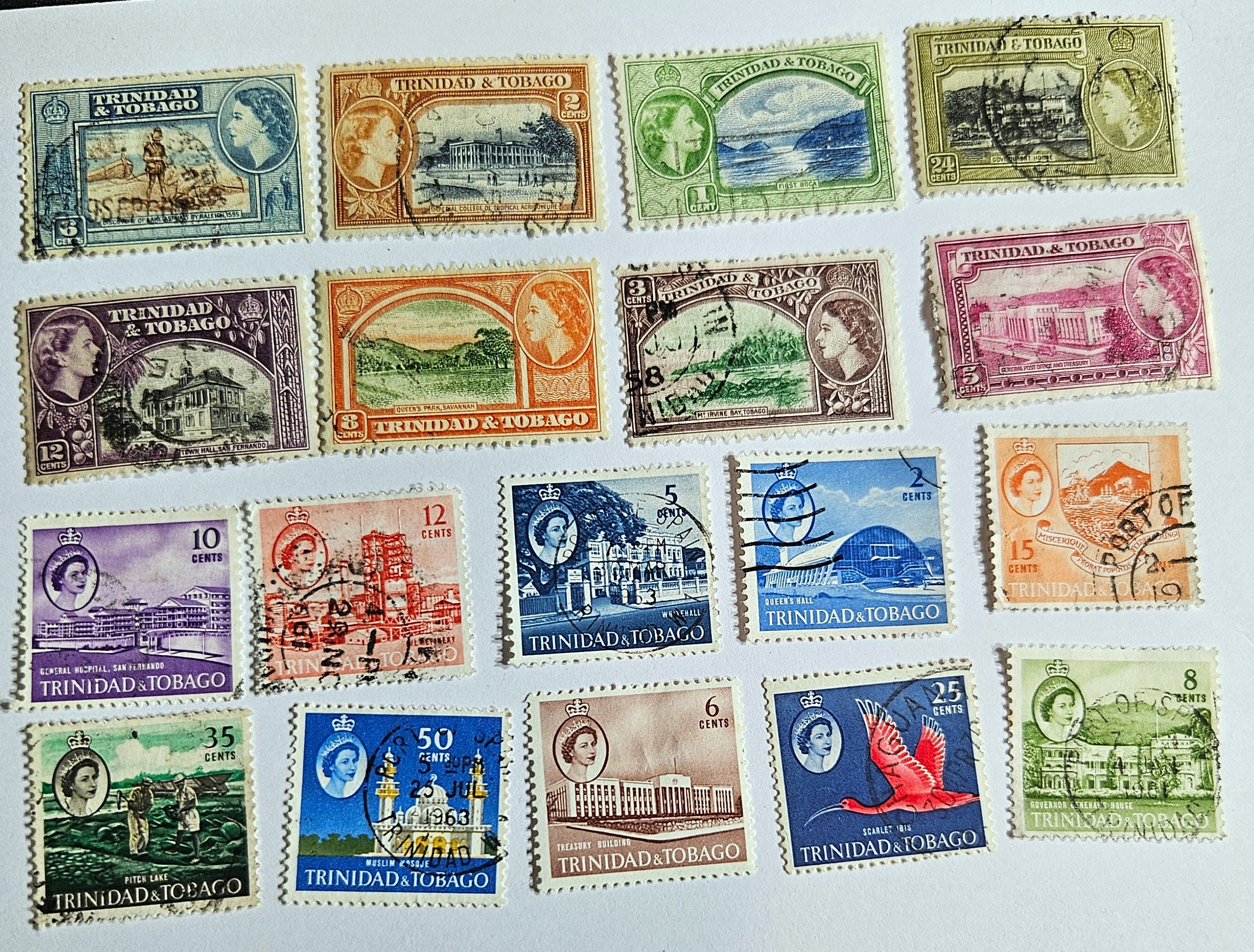 British Commonwealth Vintage Trinidad and Tobago Stamps - Etsy