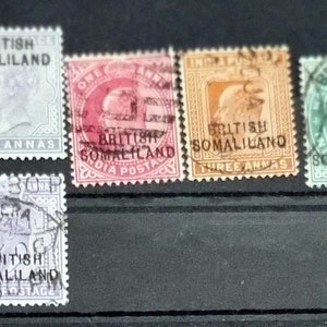 Vintage Somaliland stamps KGV KGVI QEII