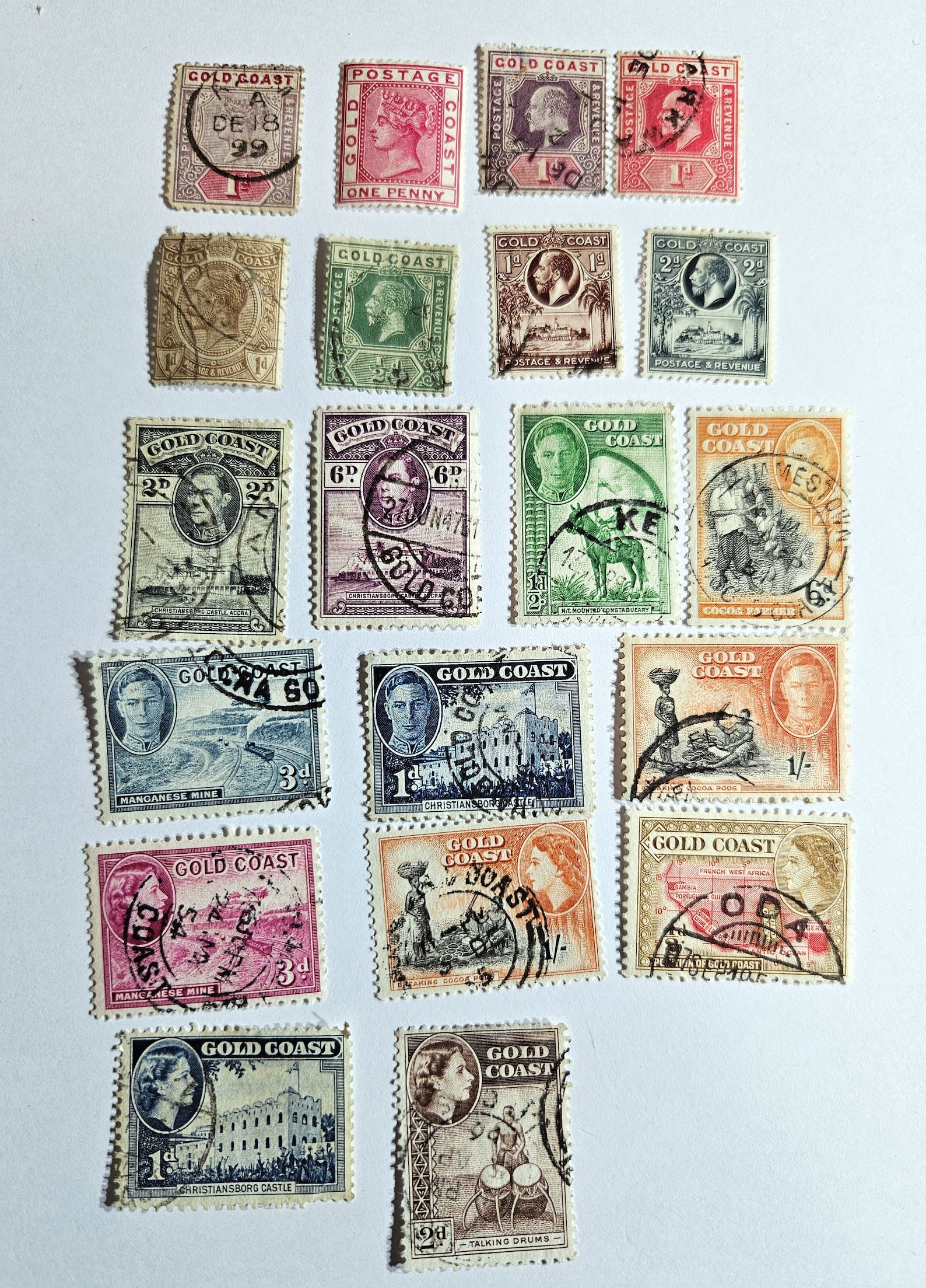 British Commonwealth Vintage Gold Coast Stamps - Etsy
