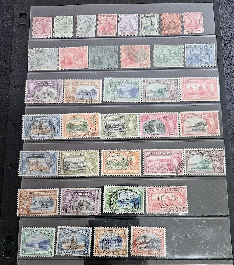 British Commonwealth Vintage Trinidad and Tobago Stamps - Etsy
