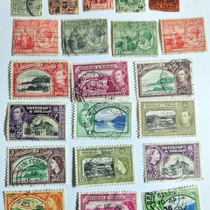 British Commonwealth Vintage Trinidad and Tobago Stamps - Etsy