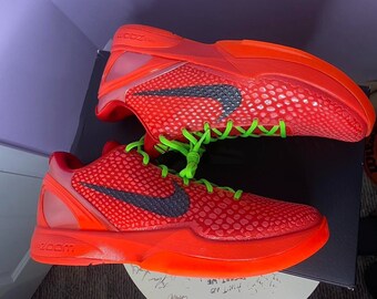 Scarpe Sneakers Zoom Kobe 6 Protro Reverse Grinch unisex per scarpe da uomo e da donna