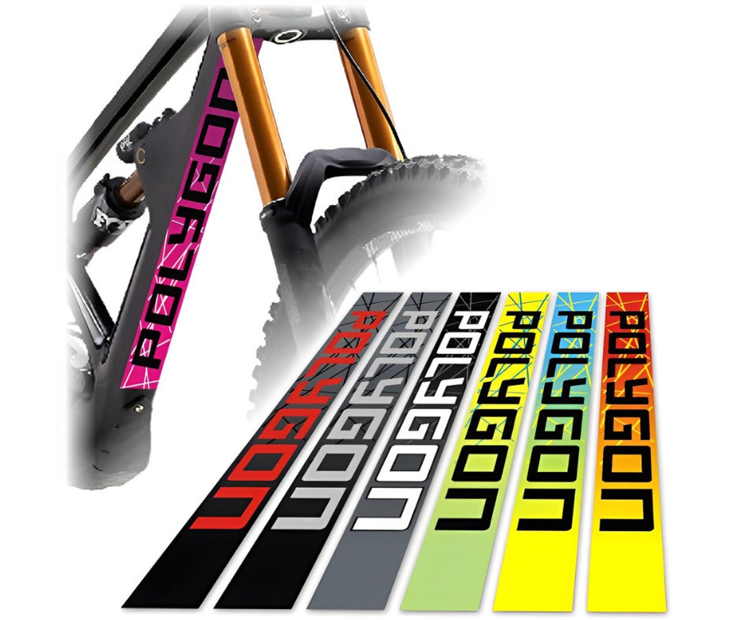 Polygon 2pcs Mountain Bike Downtube Decal Stickers High Quality Durable for Bike Frame