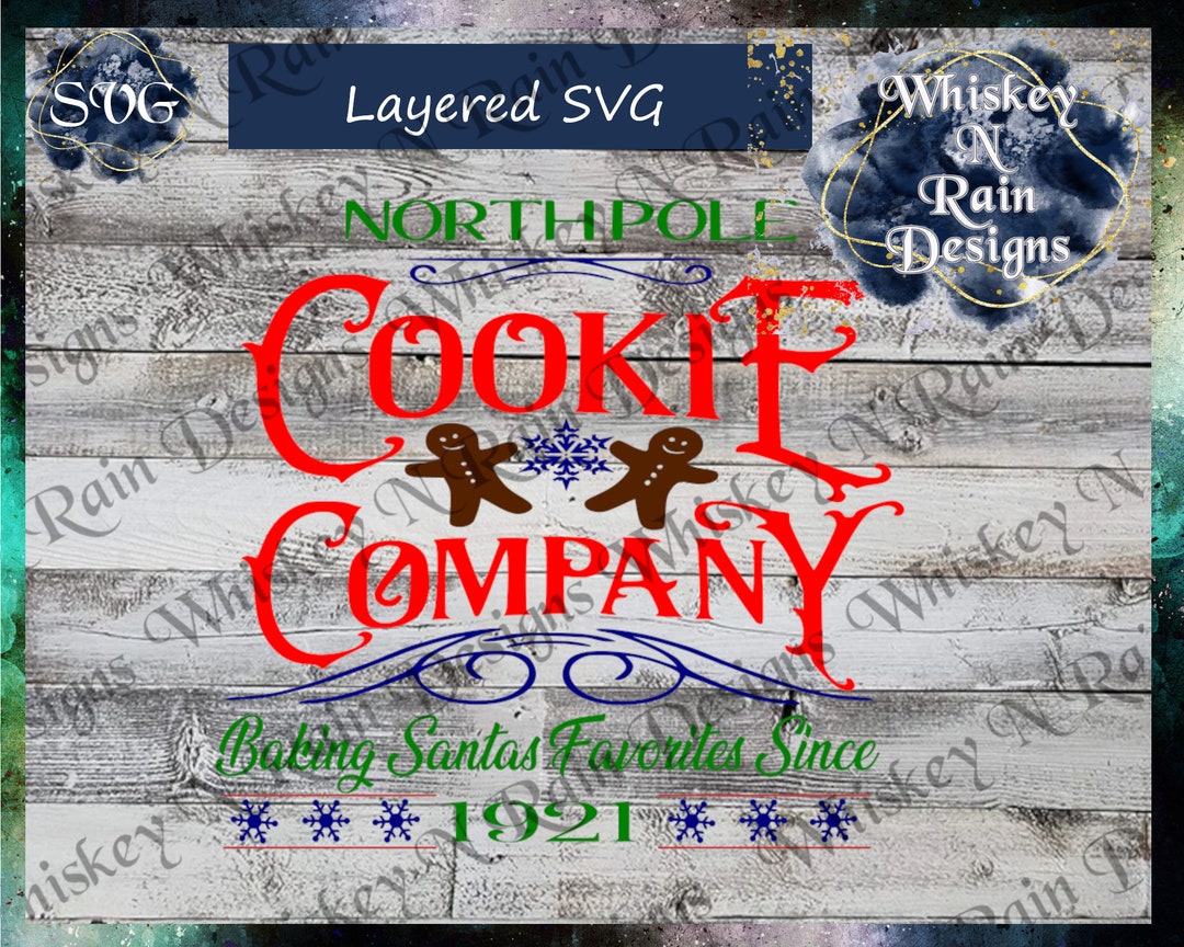 North Pole Cookie Company Layered SVG, Cut File, Vinyl File