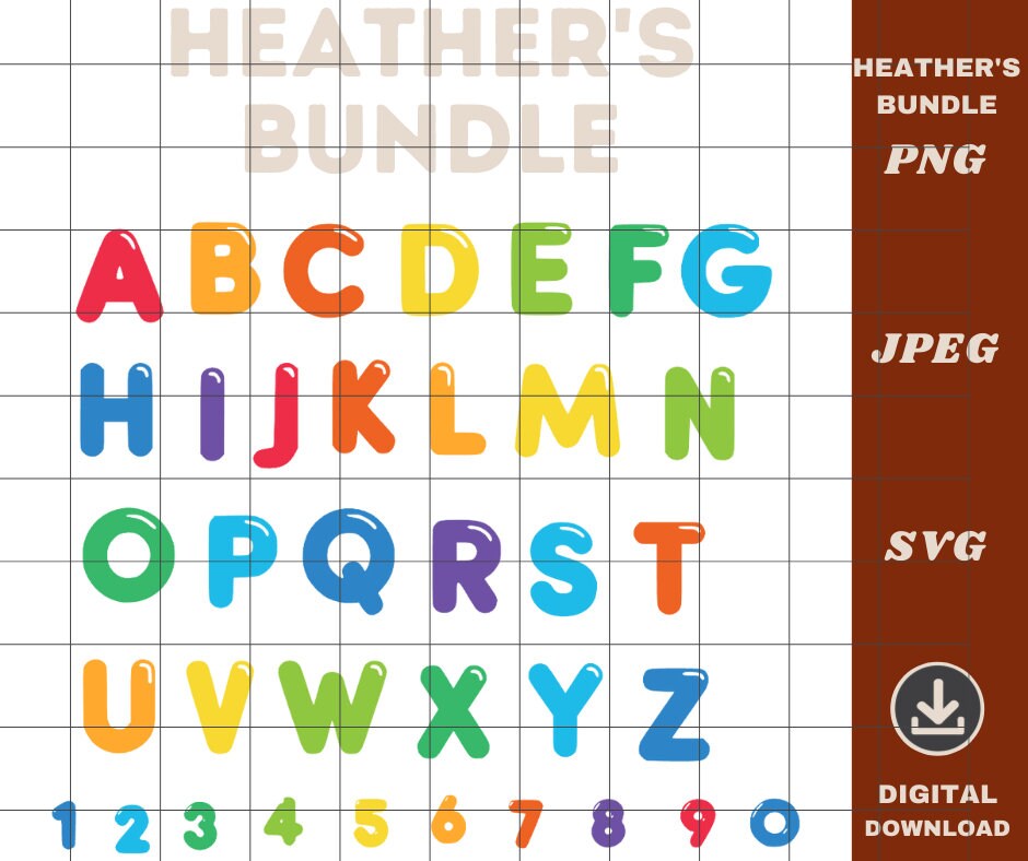 cocomelon font alphabet png cocomelon svg cocomelon etsy