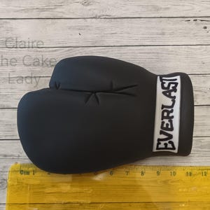 May include: Black boxing glove with white "EVERLAST" lettering on the side.