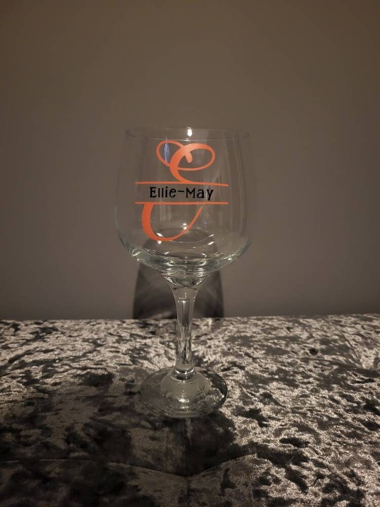 Gin Glass With Personalised Vinyl Decal Etsy
