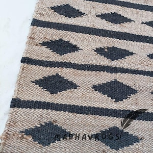 Handgewebter Teppich aus Hanf-Jute: Umweltfreundlicher Treppenläufer