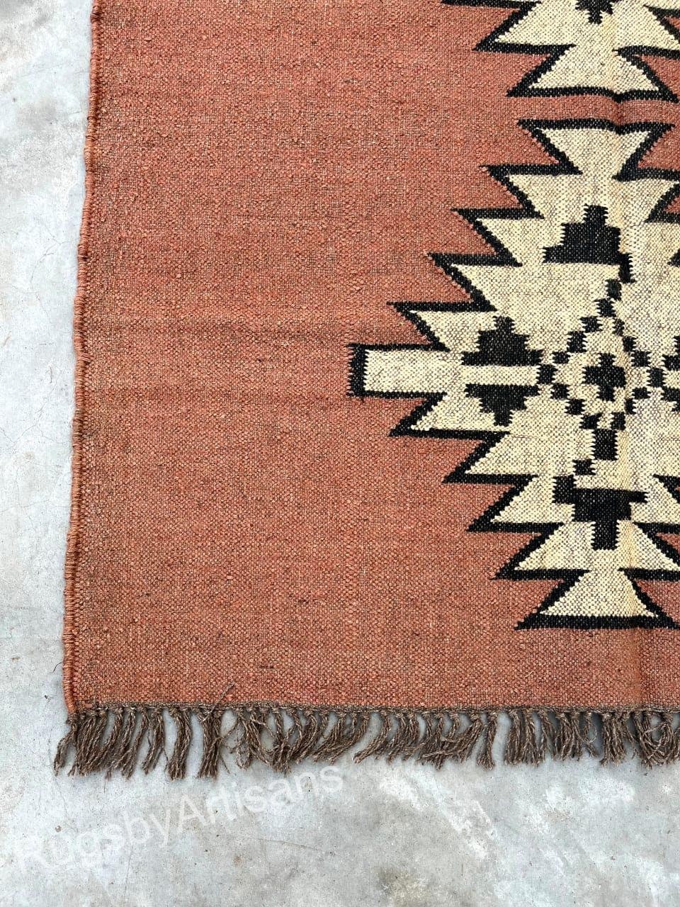 Kilim Wool and Jute Rugs, Jute Wool Rug Living Room,bowen Flatweave