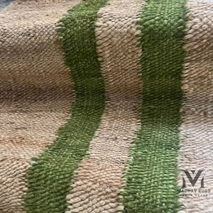 Handwoven Hemp Jute Rug Runner: Eco-Friendly Stair Runner