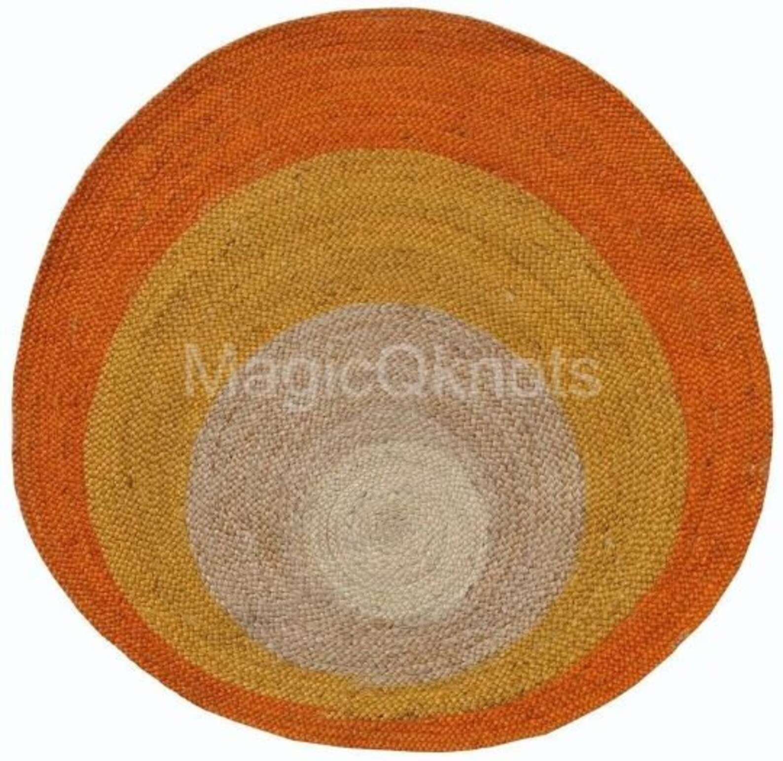 Bohemian Colorful Cotton Area Rugs Hand Braided Round Rugs Etsy